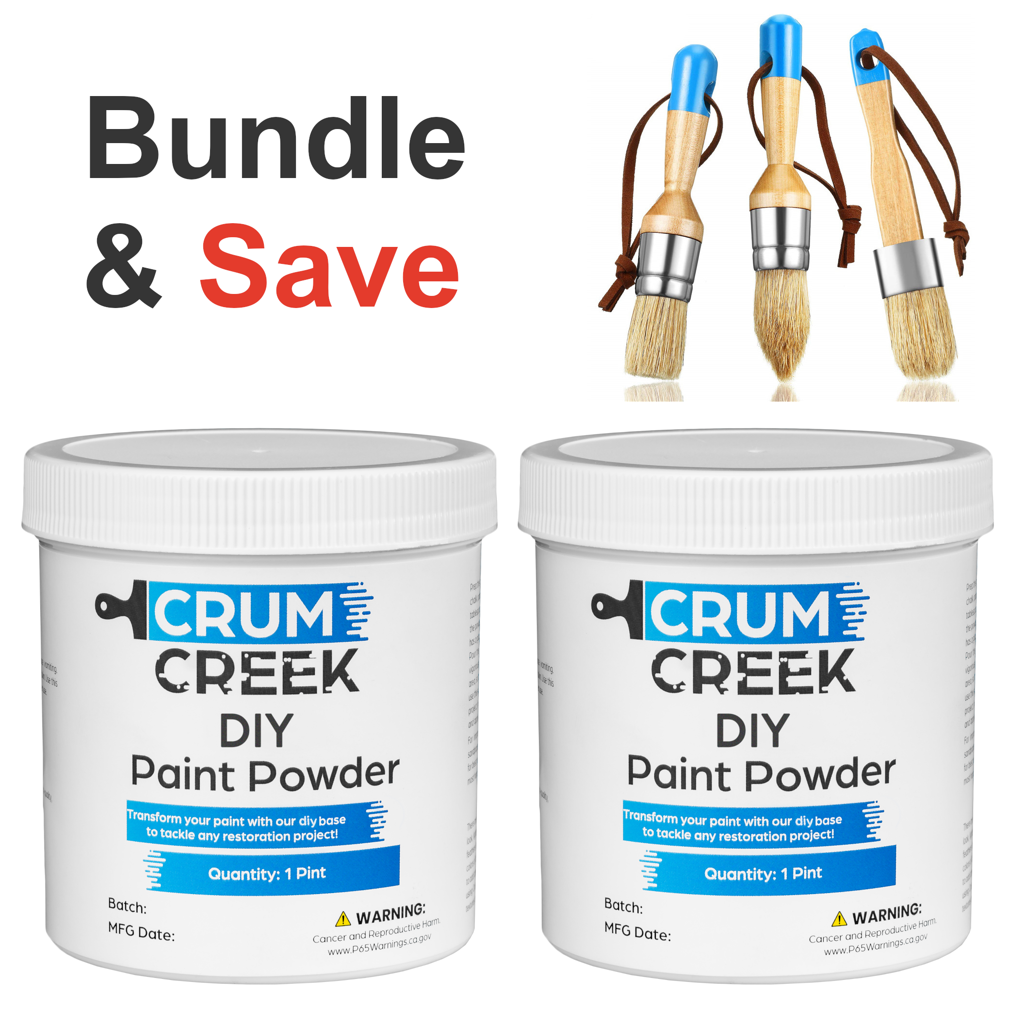 CRUM CREEK DIY Paint Powder | Chalk Powder for Paint | 2 Gallons | Easily  Mix with Any Paint | Chalk Powder Paint Mix